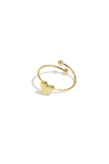 Damen Ring Kleines Herz | Edelstahl | Goldfarbe & Silberfarbe