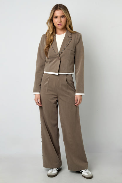 Damen Anzug Gewebt Herbst | Polyester | Mehrfarbig