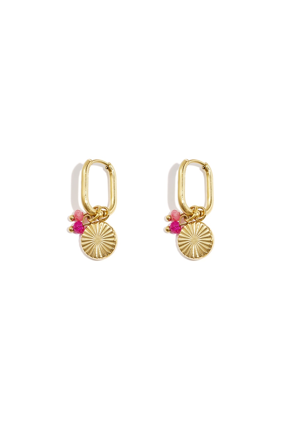 Damen Ohrringe Sommersonne Roségold | Edelstahl | Rosa & Lila