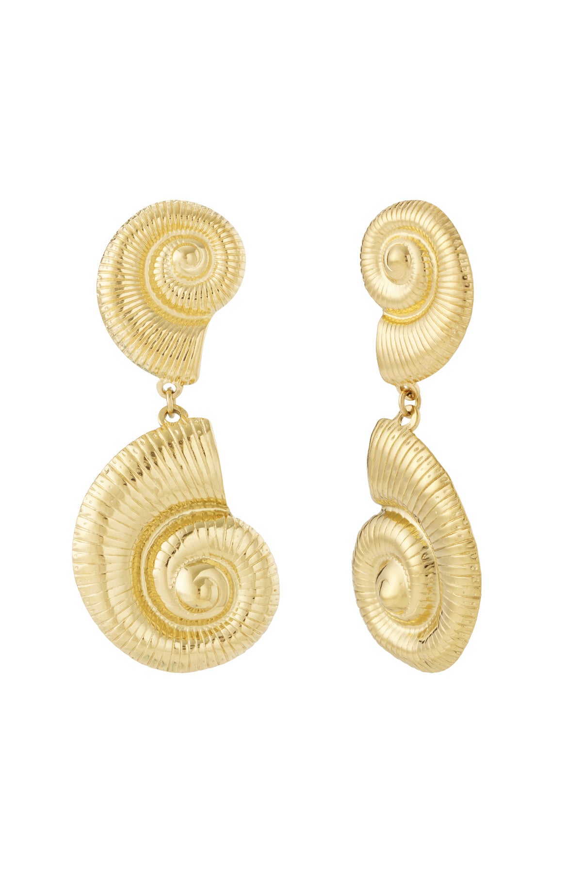 damen ohrringe ozeanwirbel 14k | legierung vergoldet | goldfarbe