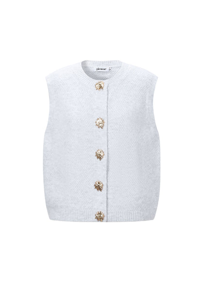 Damen Weste Gestrickt Edel | Polyester | Mehrfarbig