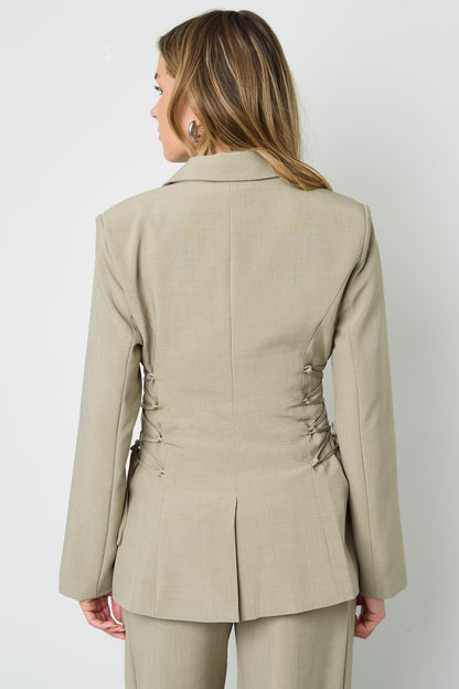 Gewebte Polyesterfaser Damen-Anzug Elegant Schnürung