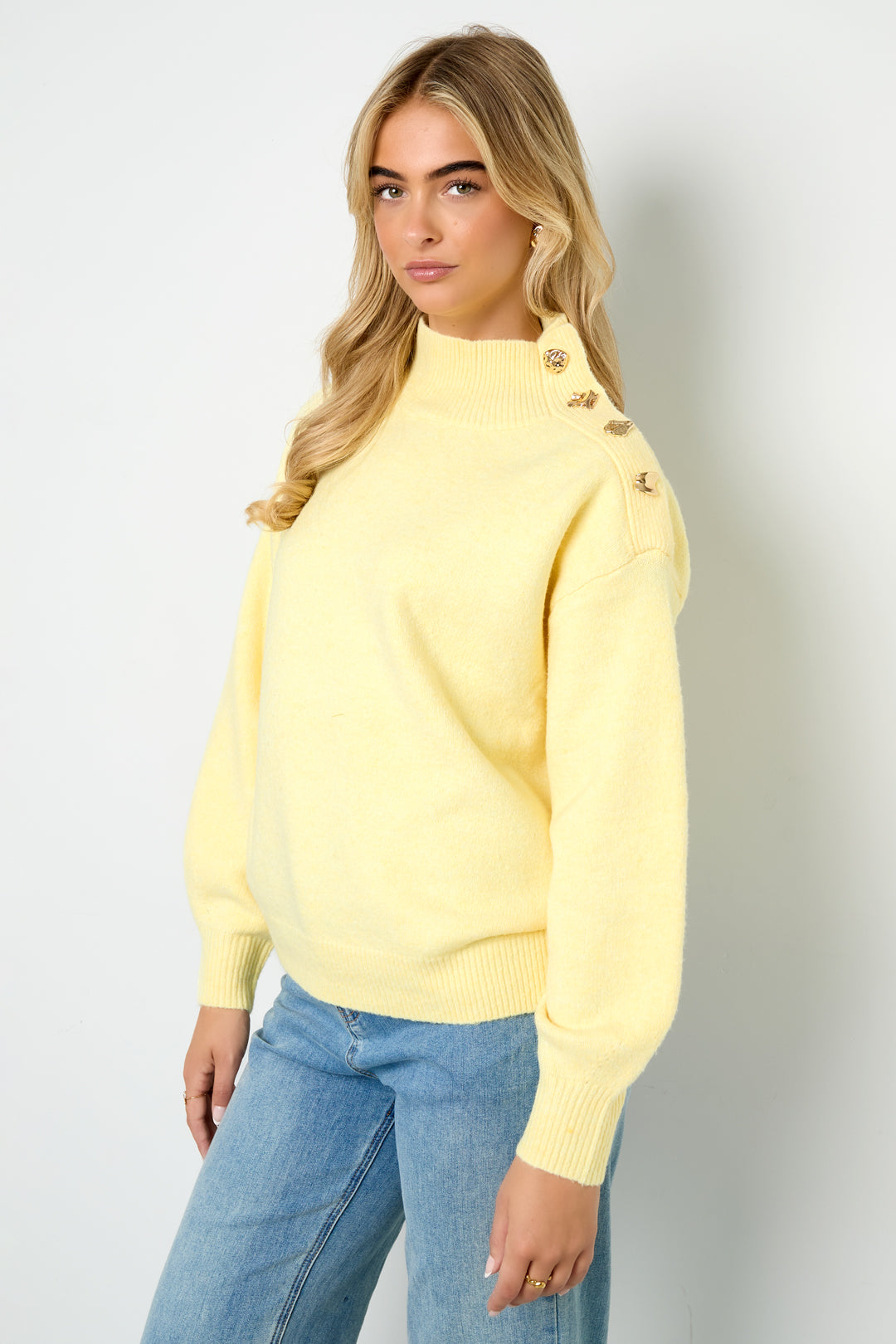 Damen Rollkragenpullover Gestrickt | Polyester | Mehrfarbig