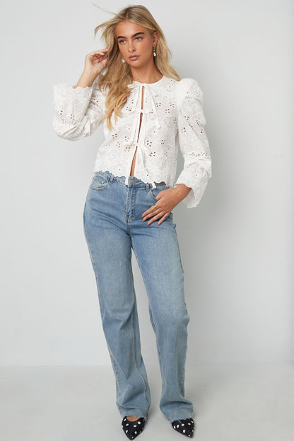 Damen Langarmshirt Baumwolle | Baumwolle | Weiß