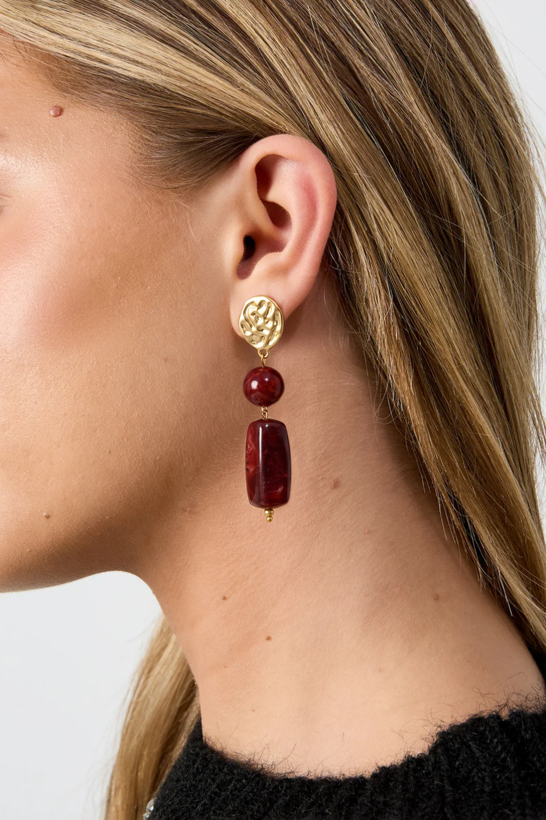 ohrhänger aus edelstahl, perlen, retro-stil, klassische serie, damenschmuck