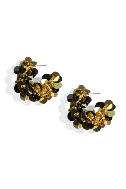 Damen Creolen Bunt | Kupfer | Rosenrot, Gold & Schwarz