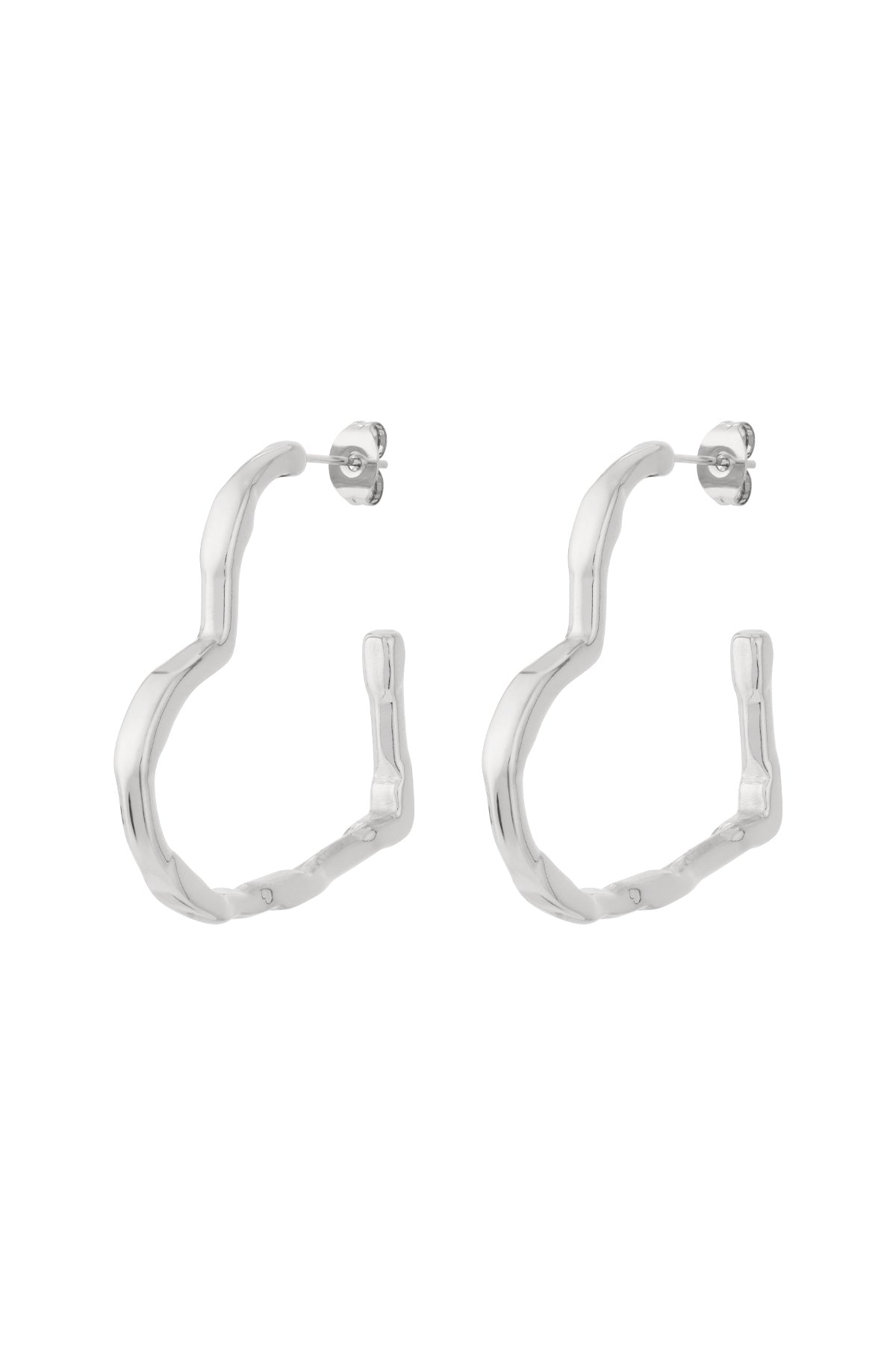 damen herz-creolen vielseitig | edelstahl | gold & silber