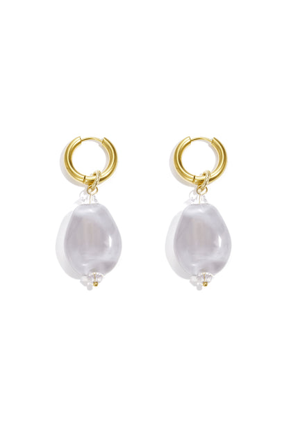 Damen Ohrringe Asymmetrisch Perle Kristall | Harz | Rosenrot & Blau & Gelb
