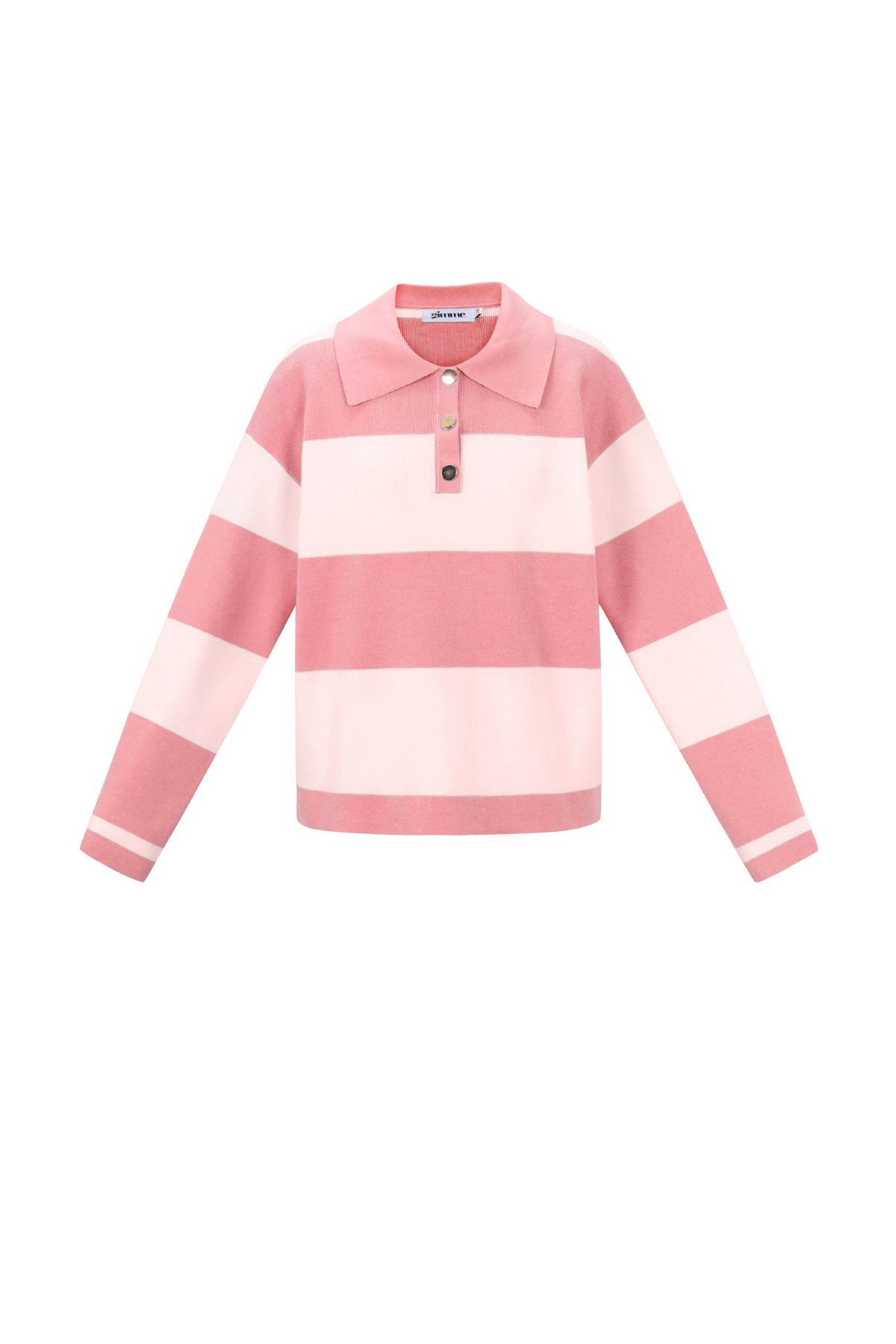 damen polopullover streifen viskose | viskose | mehrfarbig