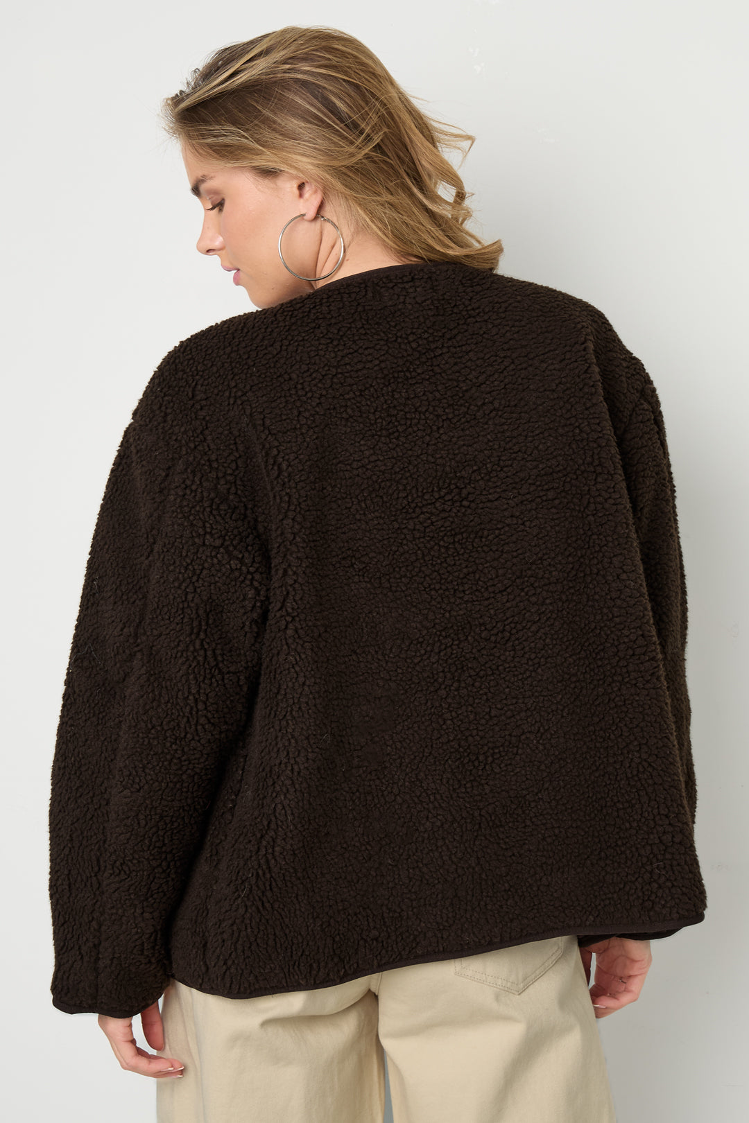 Damen Teddymantel Luxus | Polyester | Mehrfarbig