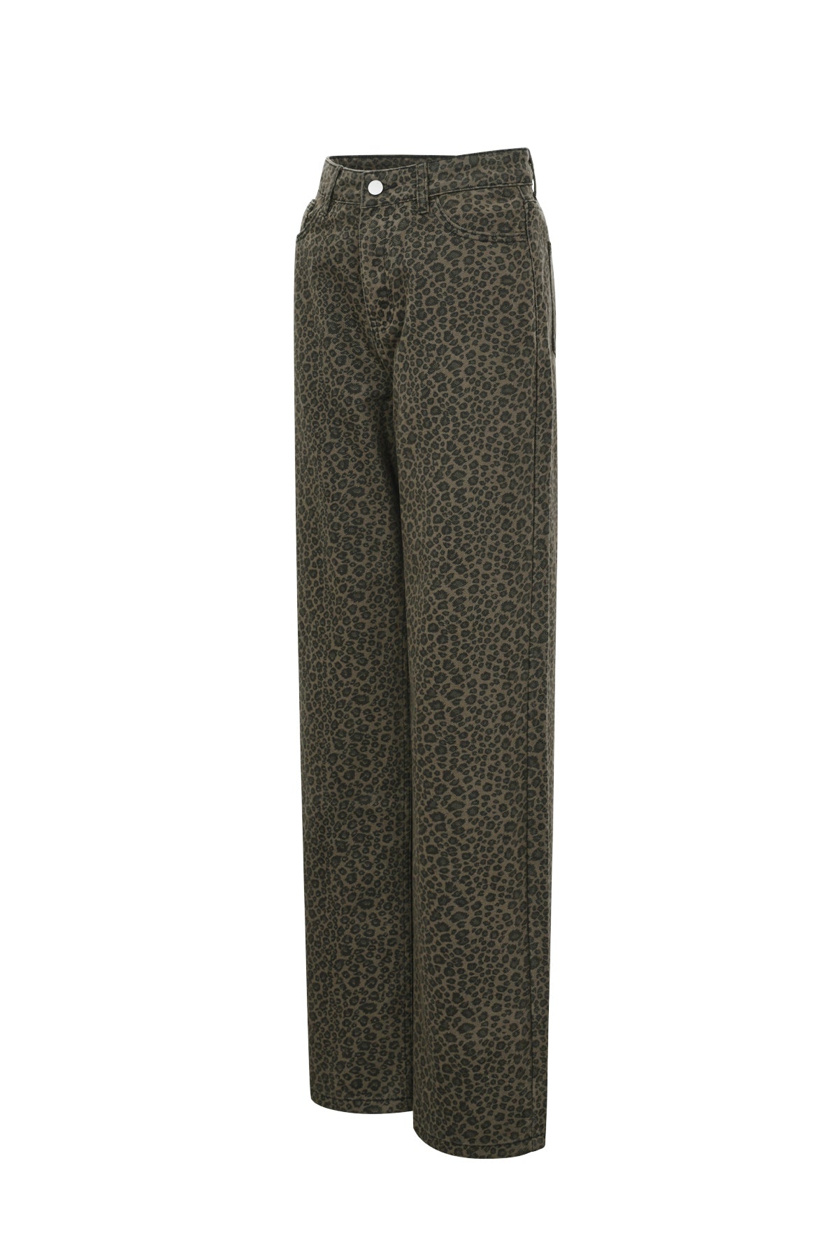 Damen Hose Leopard Herbst | Baumwolle | Dunkelbraun
