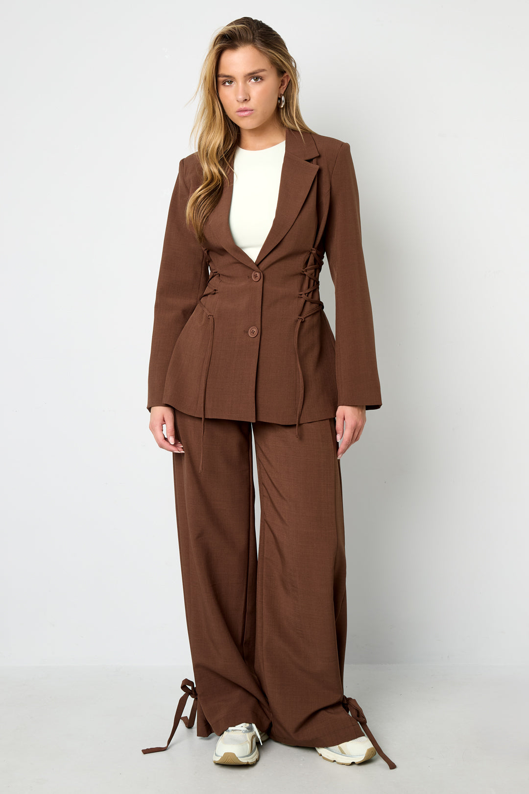 Damen Hose Gerade Geschnitten | Polyester | Mehrfarbig