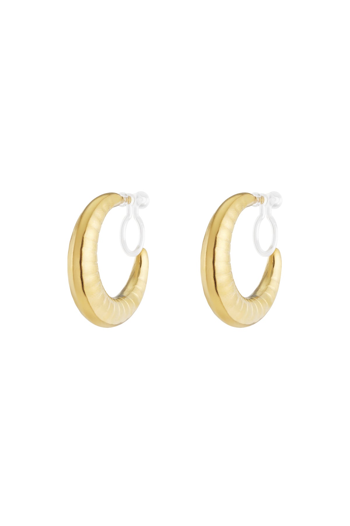 Damen Ohrclips Creole Organisch 14K | Edelstahl vergoldet | Gold & Silber