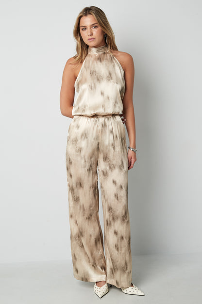Damen Hose Tie-Dye | Webstoff | Beige