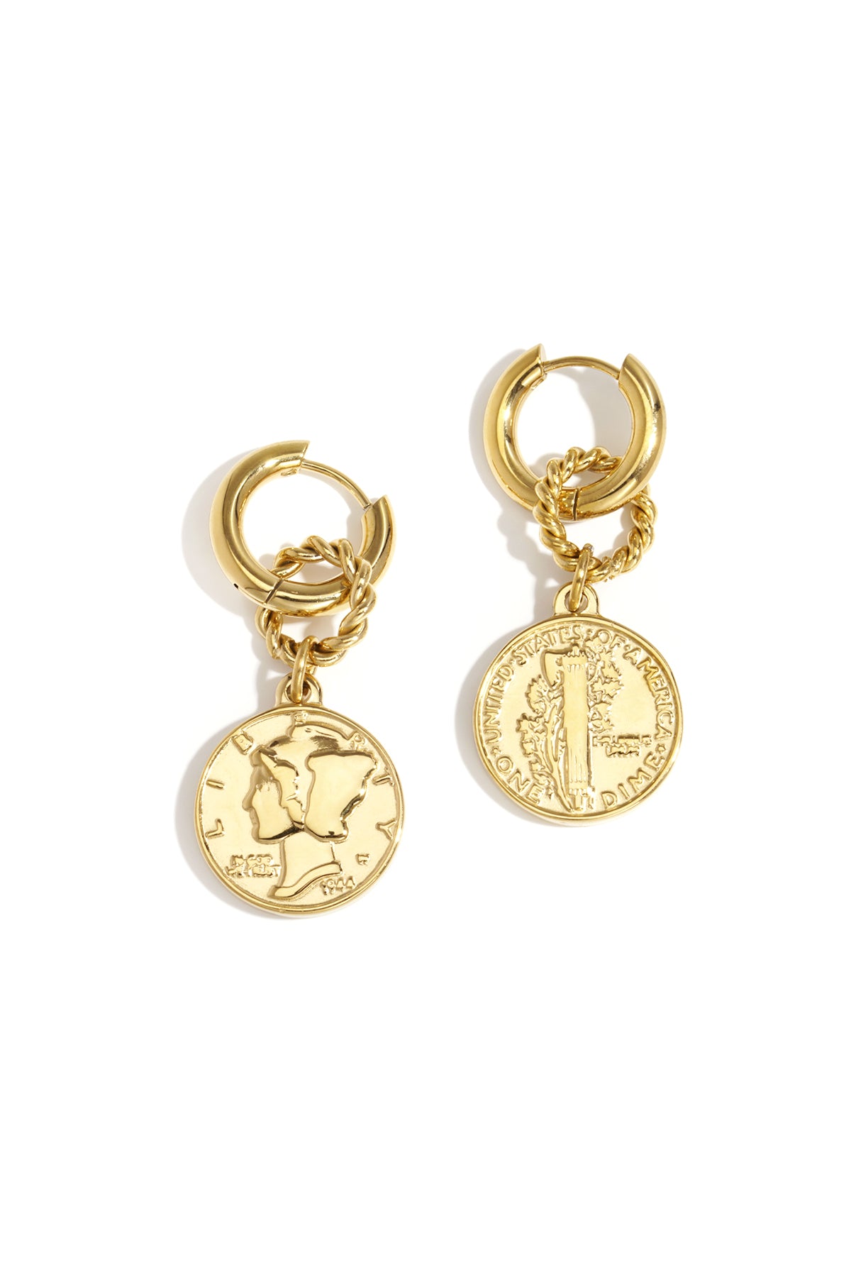 damen ohrhänger figur-tropfen | edelstahl 304s | gold & silber