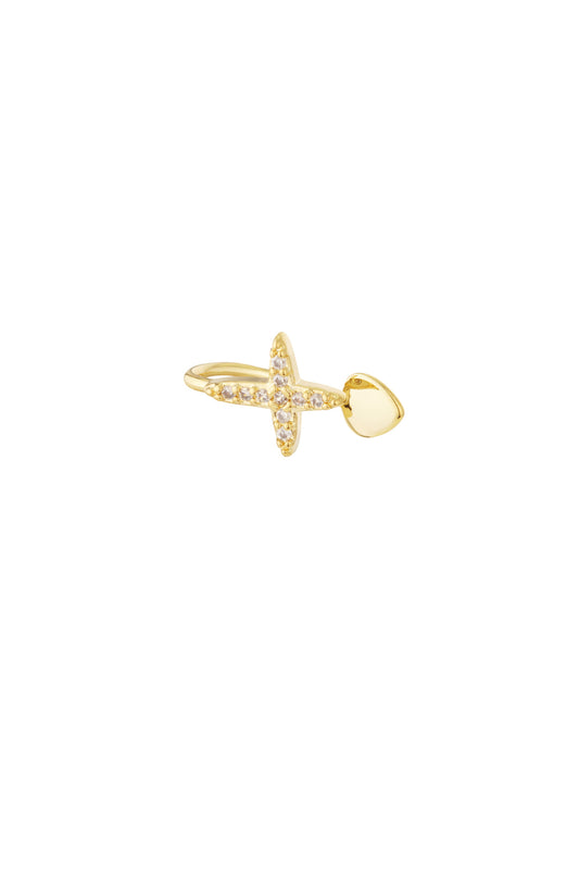 Damen Ear Cuff & Nasenmanschette Klassisch Zirkon | Kupfer | Goldfarbe & Silberfarbe