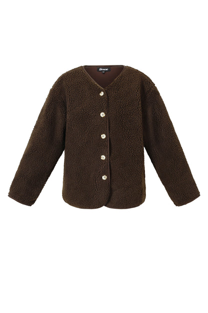 Damen Teddymantel Luxus | Polyester | Mehrfarbig
