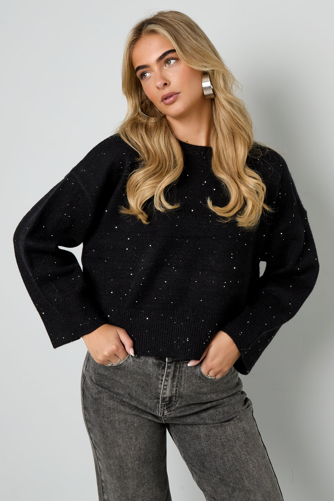 Damen Strickpullover Warm Gehobener | Polyester | Mehrfarbig