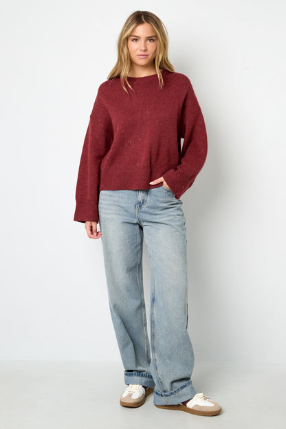 Damen Strickpullover Warm Gehobener | Polyester | Mehrfarbig