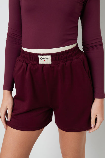 Damen Shorts Gestrickt Elegant | Polyester | Dunkelbraun