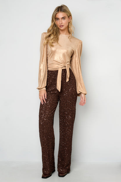 Damen Hose Pailletten | Polyester | Mehrfarbig
