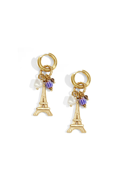 Damen Ohrringe Charm | Edelstahl | Goldfarbe