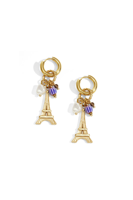 Damen Ohrringe Charm | Edelstahl | Goldfarbe