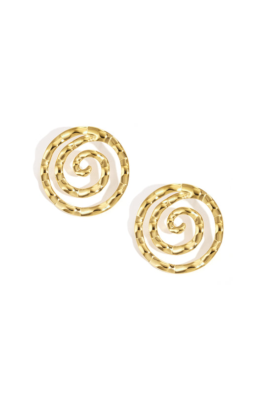 Damen Ohrstecker Linien Minimalist | Edelstahl | Goldfarbe