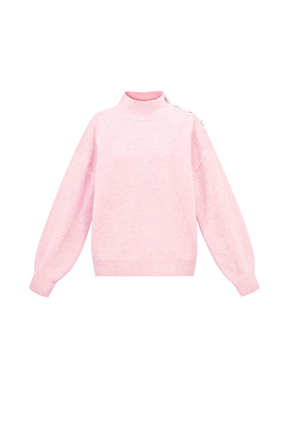 Damen Rollkragenpullover Gestrickt | Polyester | Mehrfarbig