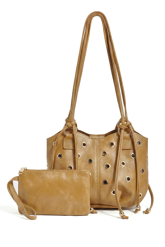 Yehwang Schultertasche PU-Kunstleder | 2 Farben