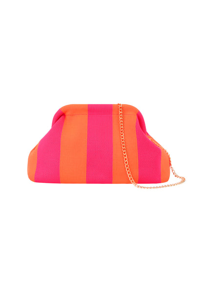 Strandclutch Baumwolle Streifen | Sommer-Clutch Damen