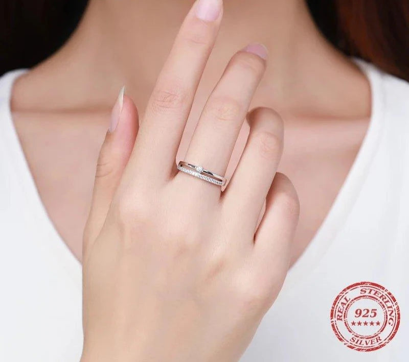 finityzoneeleganter 925 sterling silber ring für frauen – luxuriöse hochzeits - geschenke