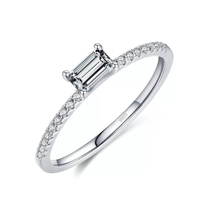 finityzoneeleganter 925 sterling silber ring mit klarem zirkonia