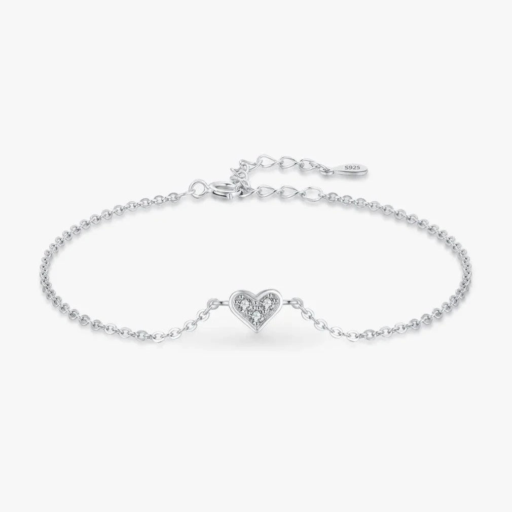 finityzoneelegantes 925 silber herz - armband – romantisches geschenk