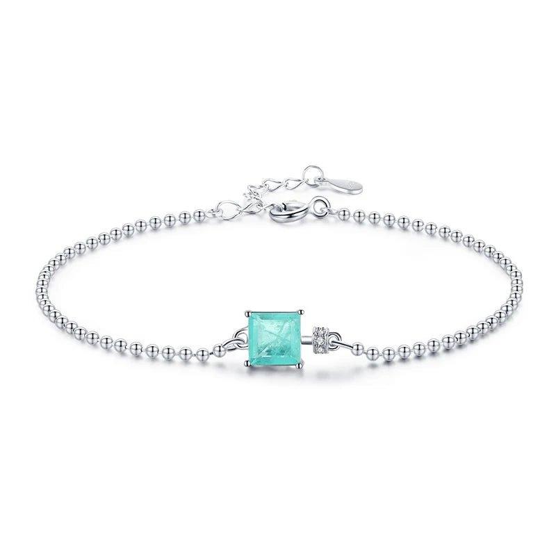 finityzoneelegantes 925er sterling silber armband mit paraiba - turmalin