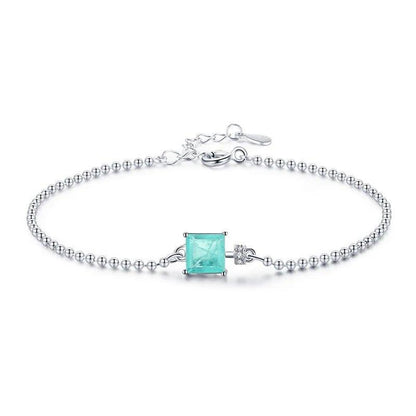 finityzoneElegantes 925er Sterling Silber Armband mit Paraiba - Turmalin