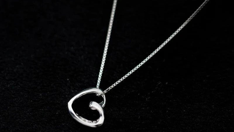 finityzoneelegantes herz - anhänger - nacklace aus sterling silber – für ihre liebsten