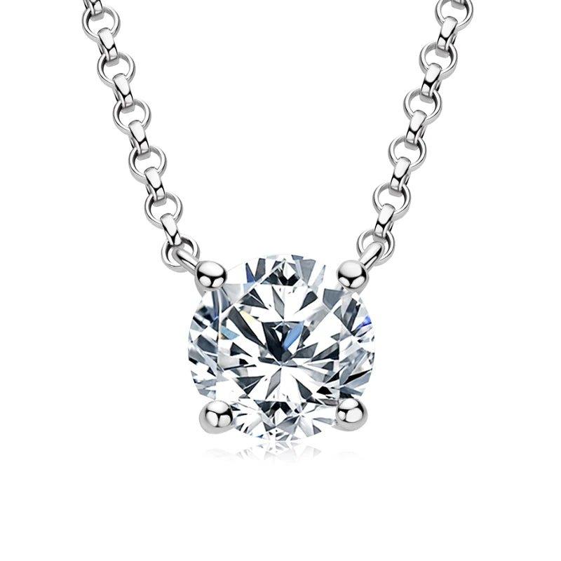 finityzoneelegantes moissanite - pendant für damen – 925er silber halskette