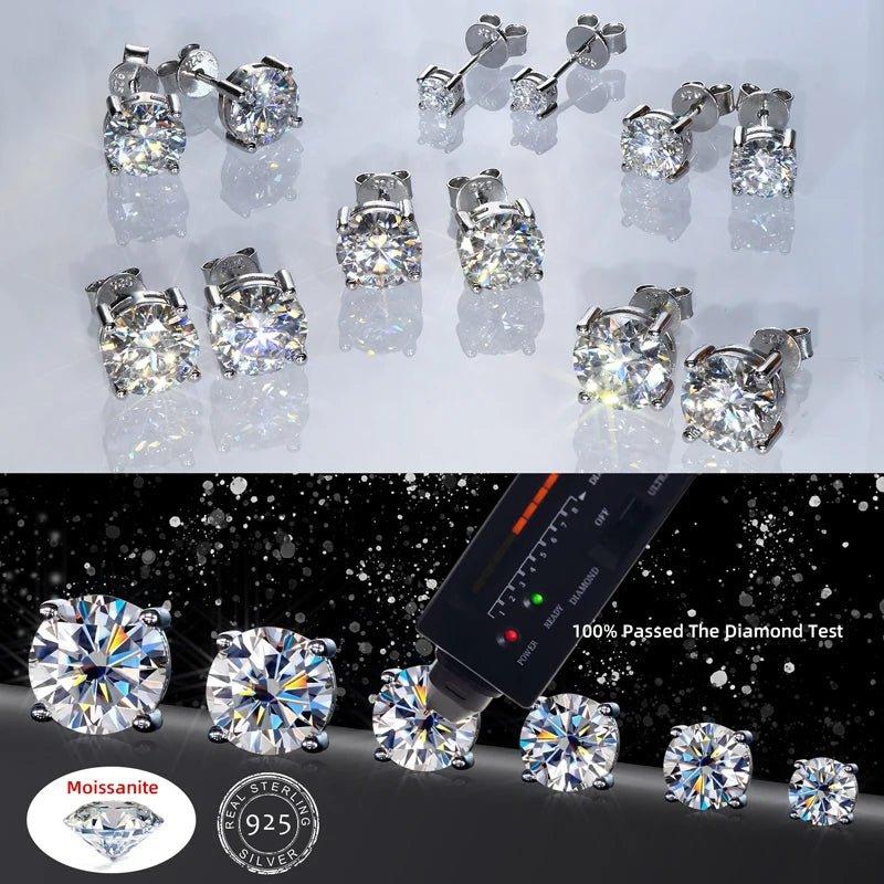 finityzoneexquisite moissanite ohrstecker: eleganz in silber für jeden