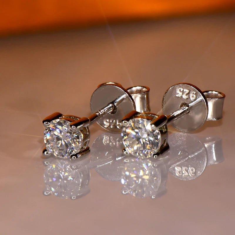 finityzoneexquisite moissanite ohrstecker: eleganz in silber für jeden