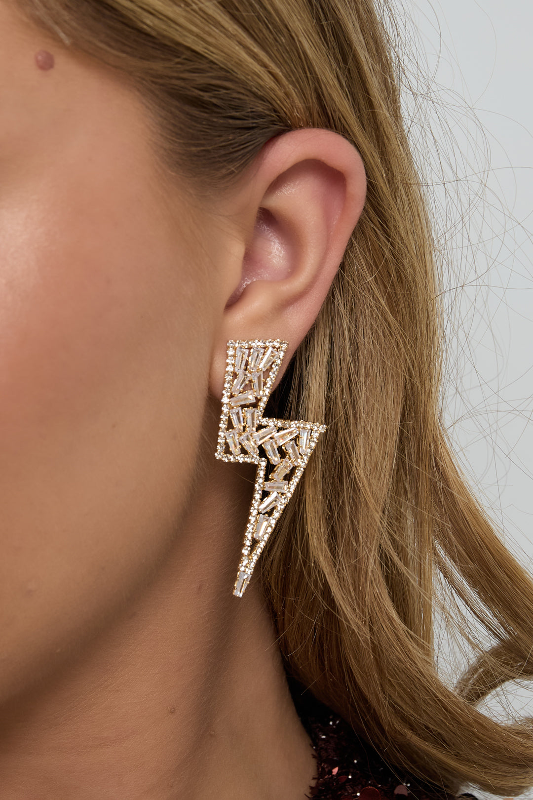 damen ohrstecker geometrisch zirkon | kupfer | gold & silber