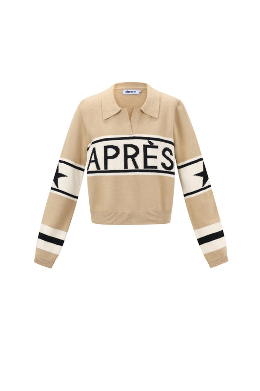 Damen Pullover Après Buchstaben | Polyester | Mehrfarbig