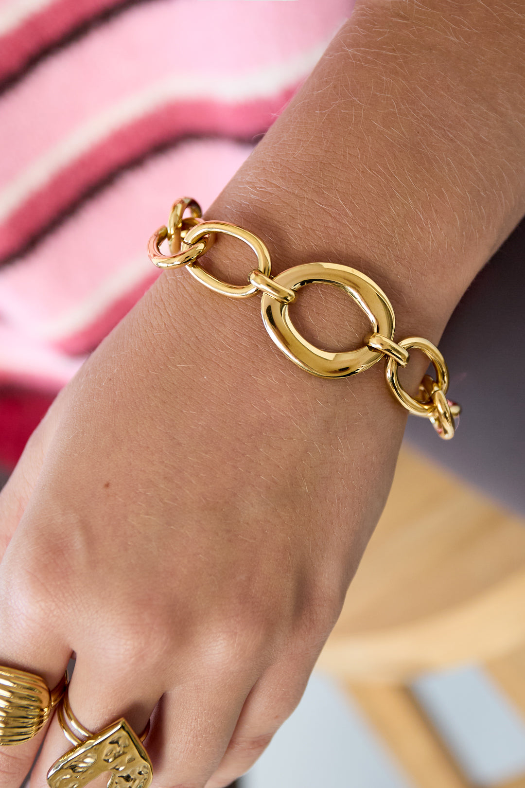 Damen Armband Kette Simple | Edelstahl | Gold- und Silberfarbe