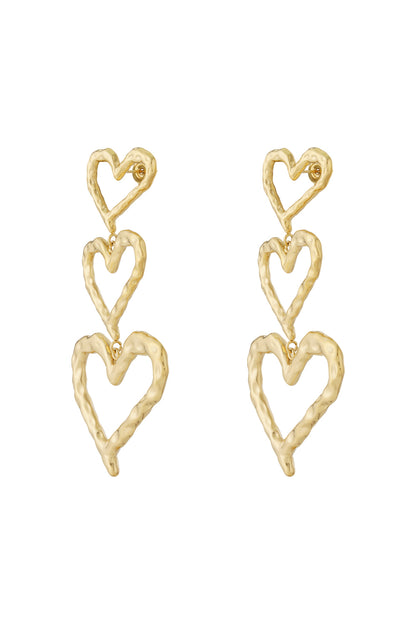 Damen Ohrhänger Herz-Tropfen II | Edelstahl | Gold & Silber