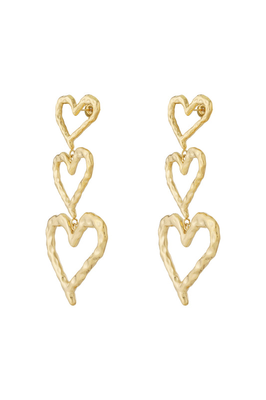 Damen Ohrhänger Herz-Tropfen II | Edelstahl | Gold & Silber