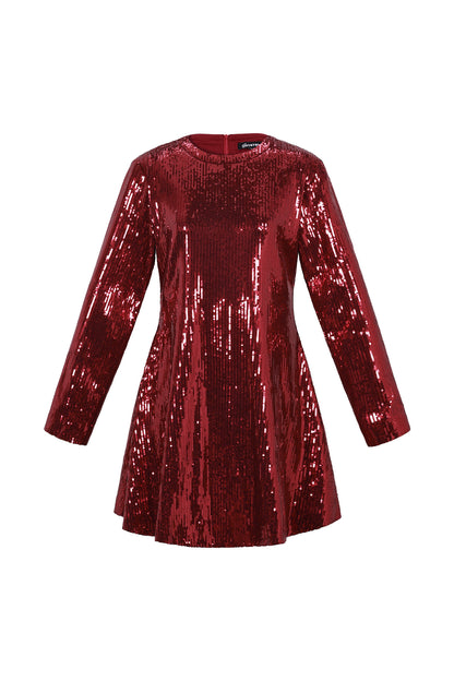 Damen Minikleid Pailletten Glamour | Polyester | Mehrfarbig