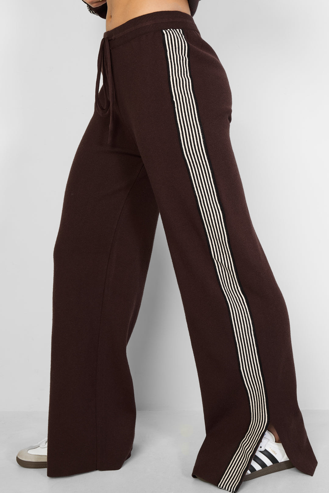 Damen Strickhose Streifen | Baumwollstrick | Mehrfarbig