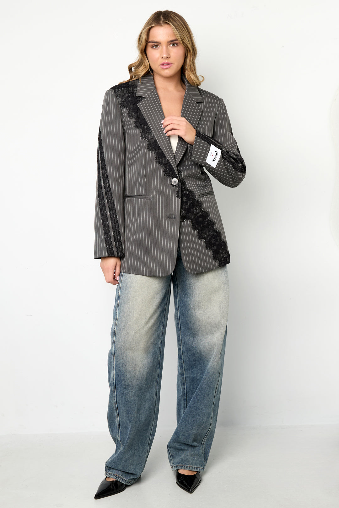 damen anzug set spitzenpaneel | polyester | mehrfarbig