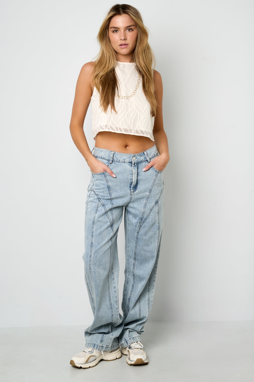 damen jeans indigo lässig | baumwollmischung | blau