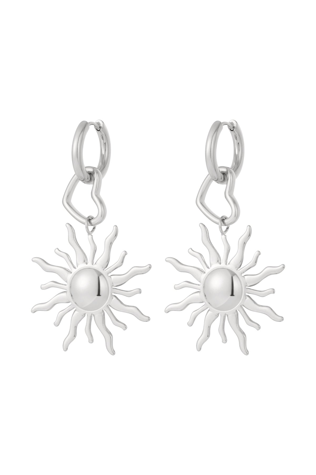 damen ohrringe sonnenmotiv | edelstahl | goldfarbe & silberfarbe